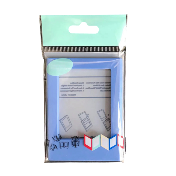 Magnetyczna ramka na zdjęcia Polaroid 8,8 x 6,3 cm Mała akrylowa ramka na zdjęcia Przezroczysta mini ramka na zdjęcia na stół niebieski