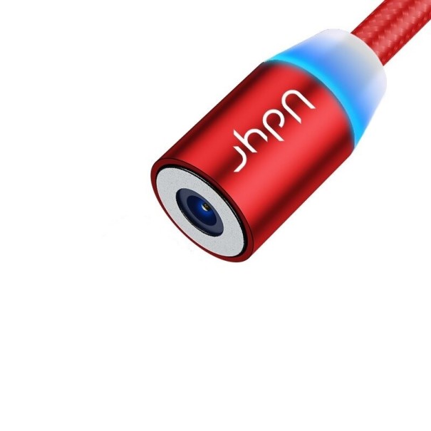 Magnetyczny kabel do ładowania USB K469 czerwony 2 m