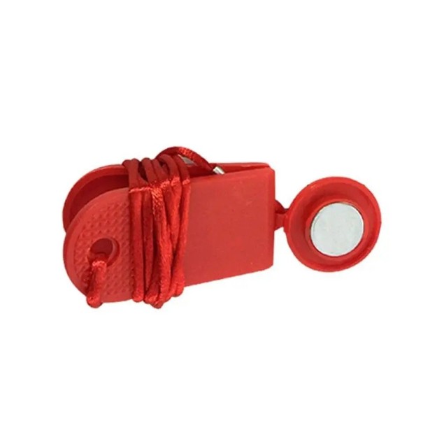Magnetyczny klucz bezpieczeństwa do bieżni awaryjny stop około 1,8 cm ABS plastik czerwony zamiennik do sprzętu fitness 1