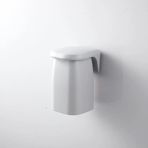 Magnetyczny Nástěnny Držak na Kelímek 10,5 x 6,5 x 8 cm ABS Koupelnowy Držak na Kelímek na Ustní Vodę Obrácené Suszenie Higieniczny Organizér szary