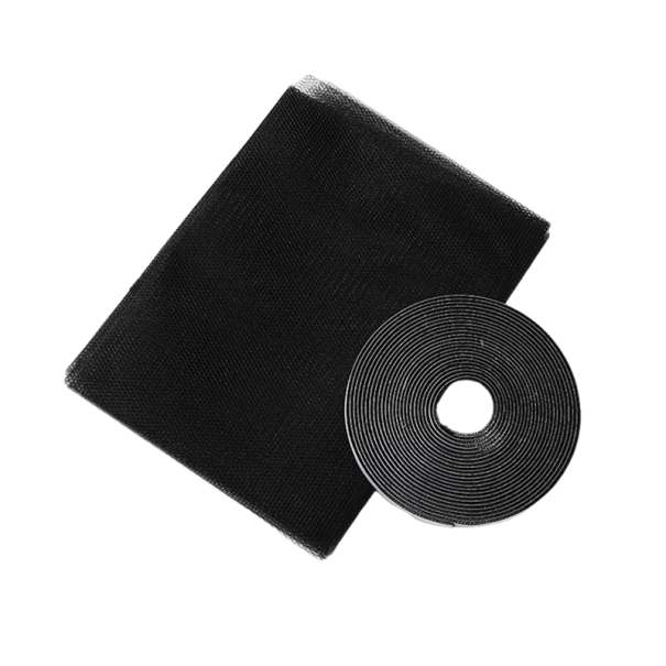Maille de fenêtre contre les insectes 1,3 x 1,5 m Maille de fenêtre contre les insectes Maille de fenêtre réglable noir