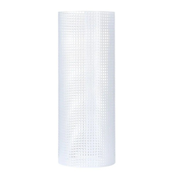Maille en plastique pour travaux manuels et bricolage 33x50 cm Grande grille résistante pour le crochet Fabrication de tapis Sacs Fils Fournitures artisanales blanc