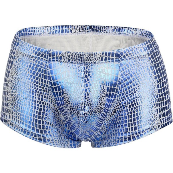 Maillots de bain brillants pour hommes bleu L
