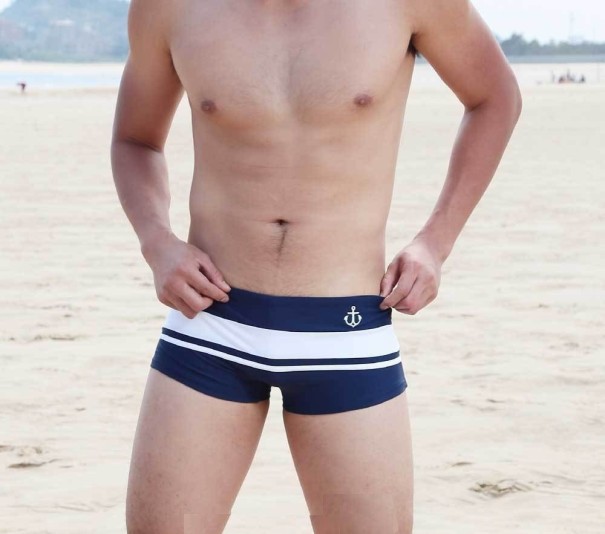 Maillots de bain pour hommes A3104 bleu foncé M