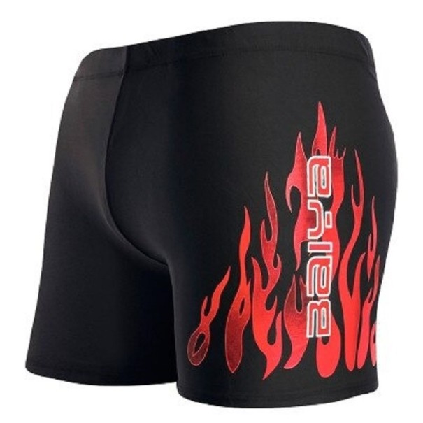 Maillots de bain pour hommes avec flammes F965 rouge S 2