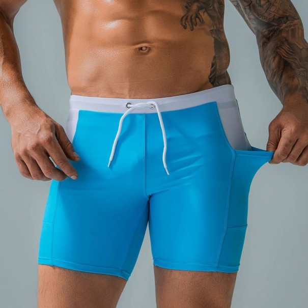 Maillots de bain pour hommes F921 bleu clair M