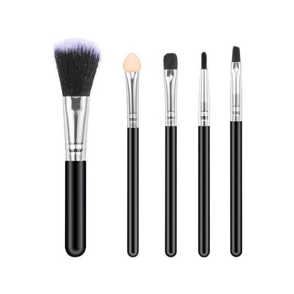 Makeupbørstesæt 5 dele sort