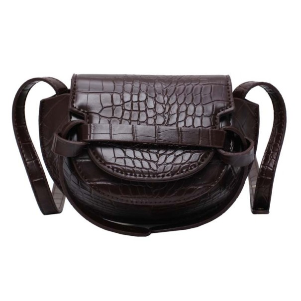 Mala crossbody feminina M1572 castanho escuro