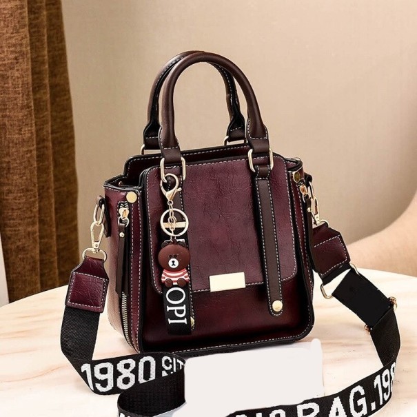 Mala crossbody feminina M730 castanho escuro