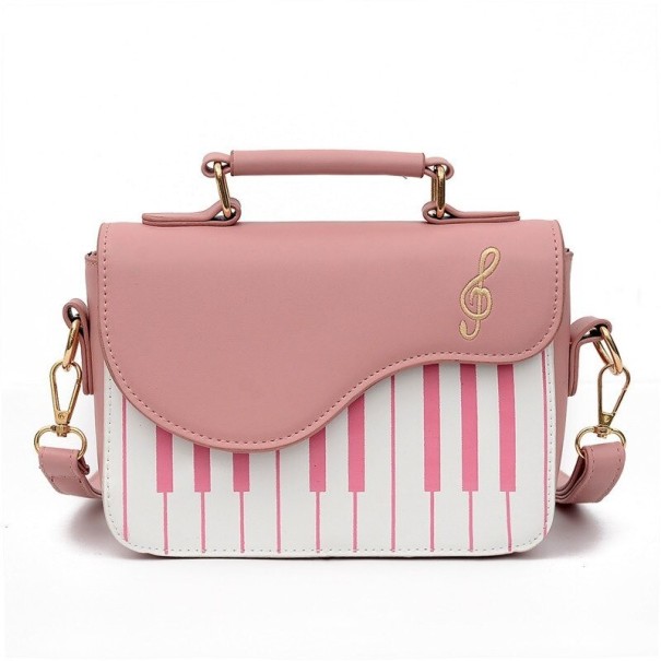 Mala crossbody para senhora piano rosa