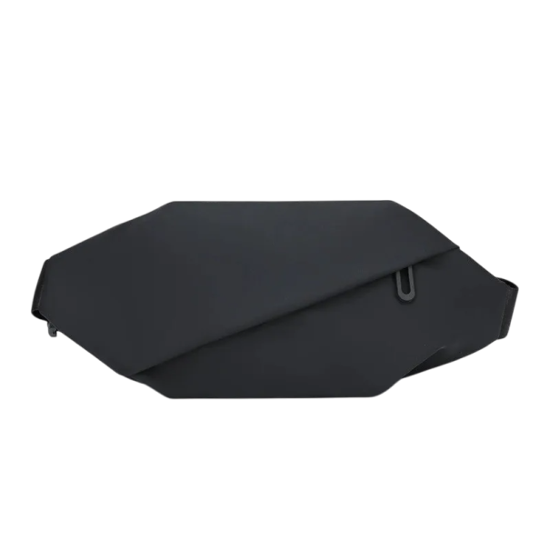 Mala de cintura masculina multifuncional mochila de peito crossbody para exterior com grande capacidade mala estilosa para viajar e desporto preto