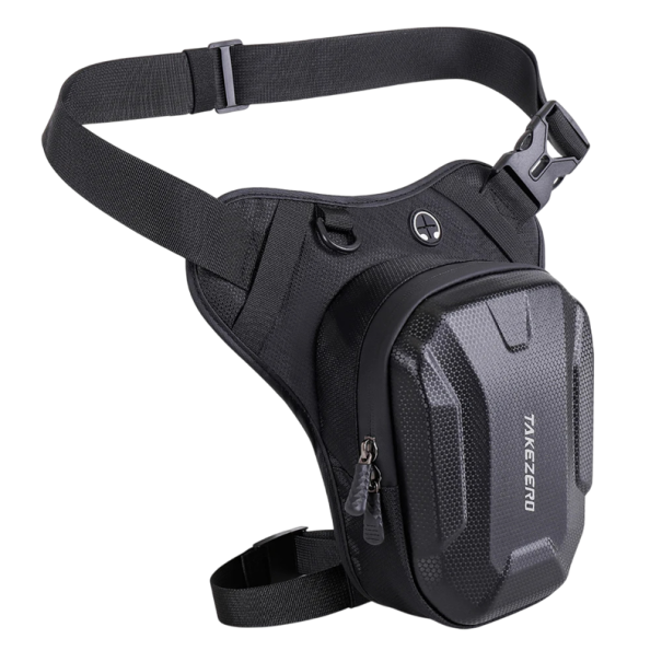 Mala de moto impermeável para a perna 27,8×25×14,5×8,5×19,6×15,8 cm Mala desportiva de viagem para homem em poliéster para a anca 1