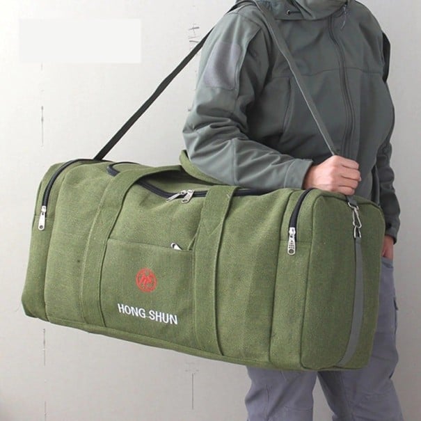 Mala de viagem masculina T477 verde exército L