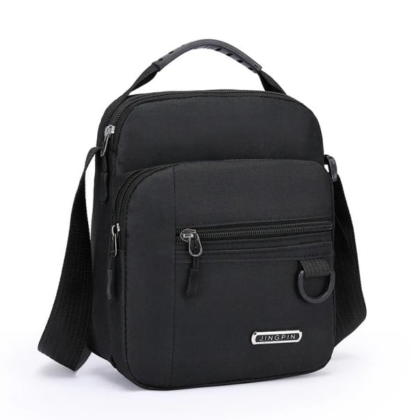 Mala masculina à prova de água com grande capacidade Mochila empresarial resistente com múltiplos bolsos Mala de trabalho multifuncional preto