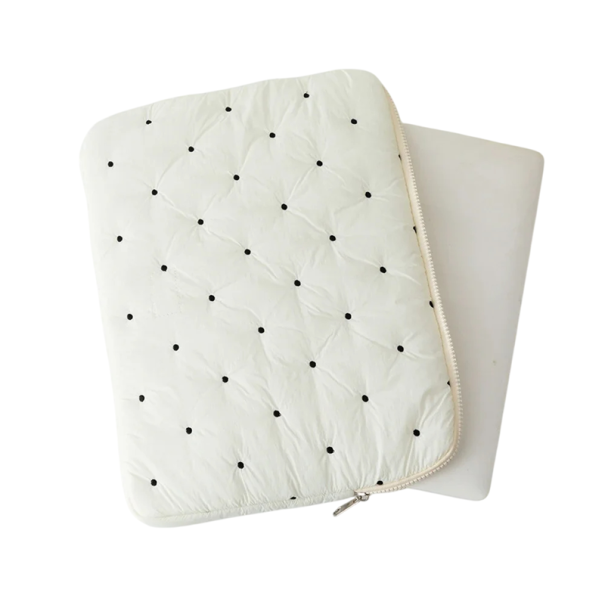 Mala para notebook 9–11 polegadas Bolsa de proteção para MacBook Cores neutras Mala leve e portátil com pega Interior acolchoado bege