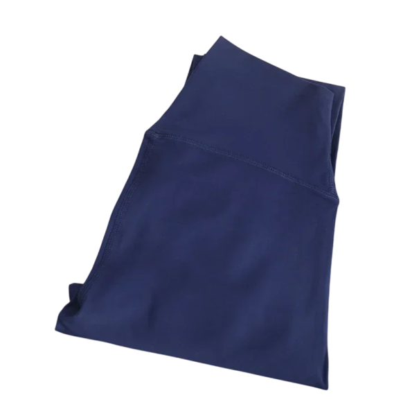 Mallas deportivas de yoga de cintura alta para mujer, transpirables, de secado rápido, para gimnasio, pantalones elásticos de entrenamiento azul oscuro M