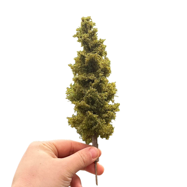 Mallin mäntypuu 21 cm Muovinen miniatyyri havupuu dioraamaan mallimaisemaan metsäskenaario 1