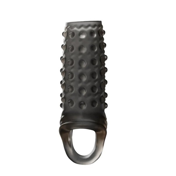 Manchon pour pénis avec billes de massage et anneau de constriction pour prolongation, stimulation et érection plus ferme lors des moments intimes 1