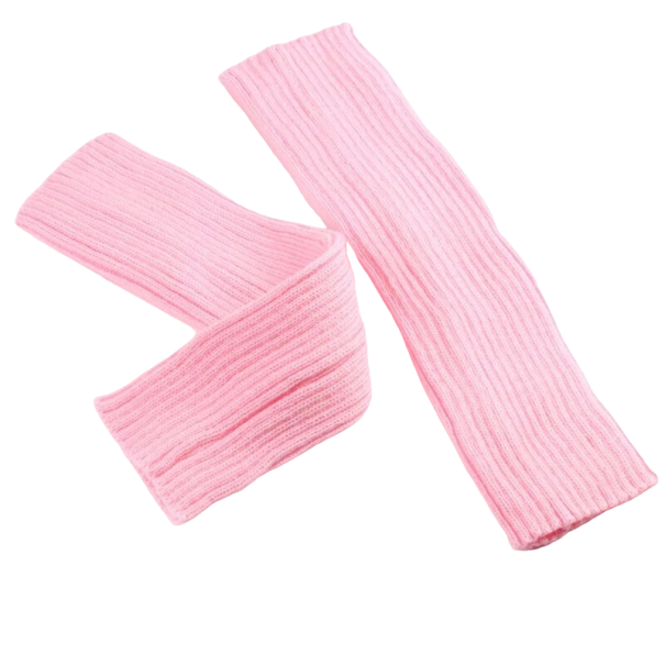 Manchons de jambe colorés rose clair