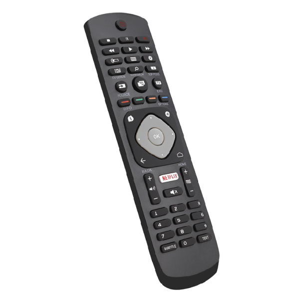 Mando a distancia de repuesto universal para Philips Smart TV con botón Netflix Mando a distancia compatible con 2 pilas AAA Mando a distancia para TV 1