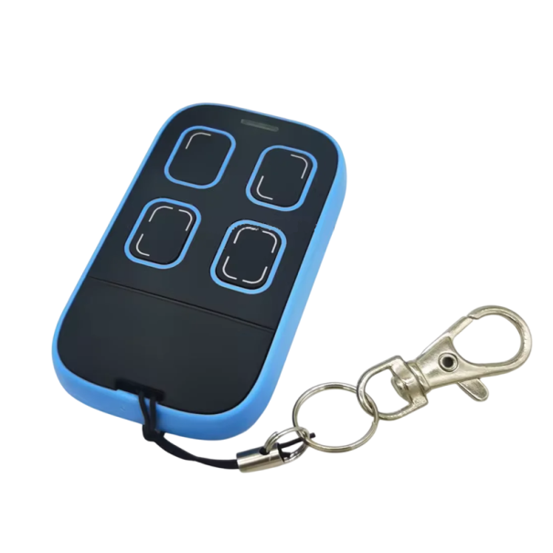 Mando a distancia universal duplicador 280-868 MHz 4 botones Control de puerta de garaje Multifrecuencia Alcance 150 m Batería CR2032 azul