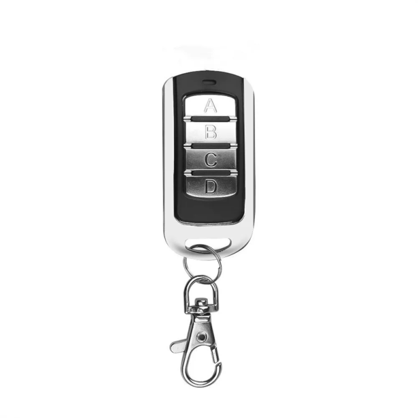 Mando a distancia universal multifrecuencia 280-868 MHz Duplicador RFID 4 botones Clonación de puertas de garaje y portones plateado