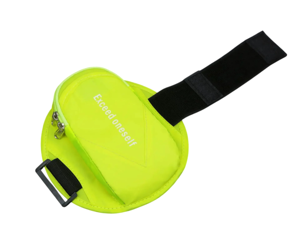 Manga de brazo reflectante para correr con diseño impermeable y circunferencia ajustable de 14 a 38 cm para correr y hacer deporte cómodamente. amarillo