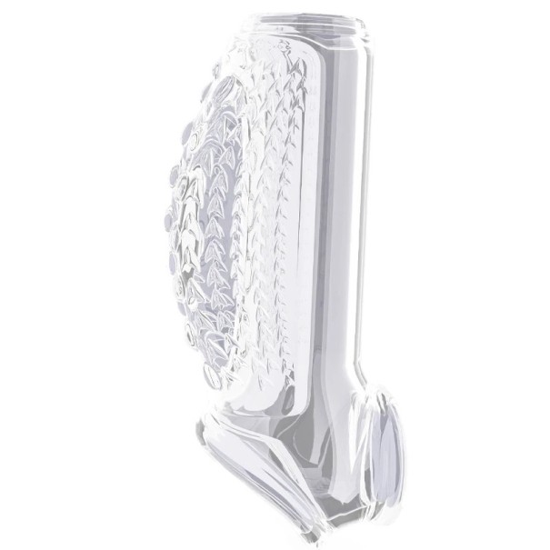 Manga de silicone para pénis com superfície texturizada em estilo de dorso de crocodilo e pega para os testículos em estilo de anel de constrição Embalagem discreta 1