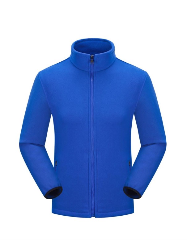Manga longa de fleece desportiva para senhora azul XL