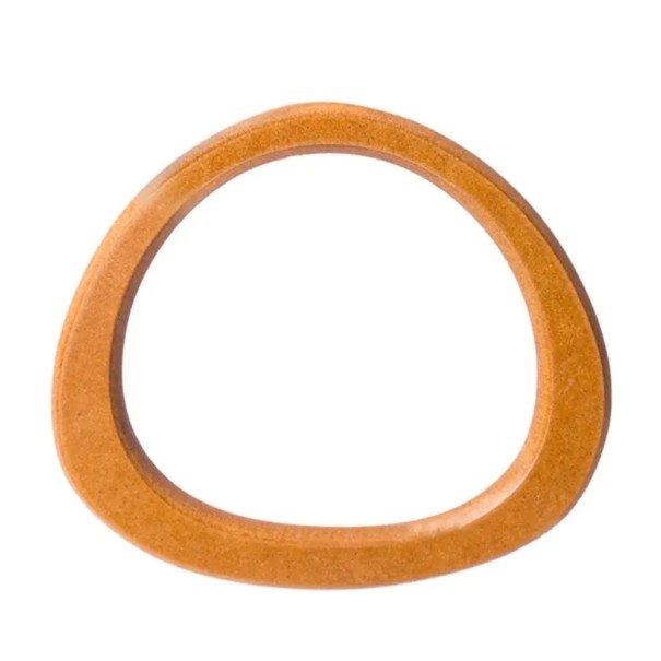 Mango de madera para bolso 12,9 x 14,5 cm Asa de madera natural para bolsas Mango de repuesto para bolso Accesorio práctico marrón claro