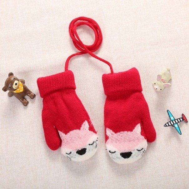 Manoplas infantiles con zorro rojo