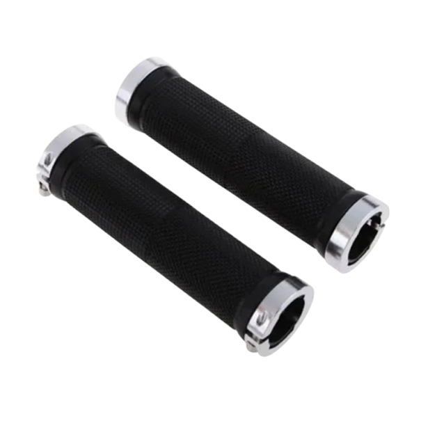 Manopole per bicicletta 132 x 22,2 mm Manopole in gomma bloccabili Antiscivolo impermeabili maniglie morbide per manubrio Bicicletta da montagna Accessori argento