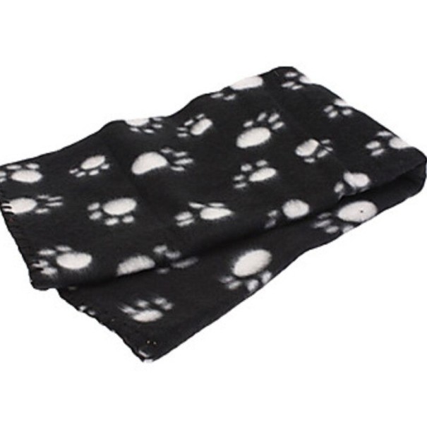 Manta de bebé con patitas negro