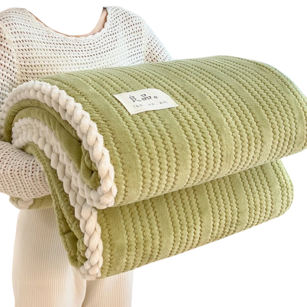 Manta de Inverno Aconchegante 180 x 200 cm Cobertor Macio e Fofo para Cama e Sofá Manta Quente e Delicada para Conforto Diário verde