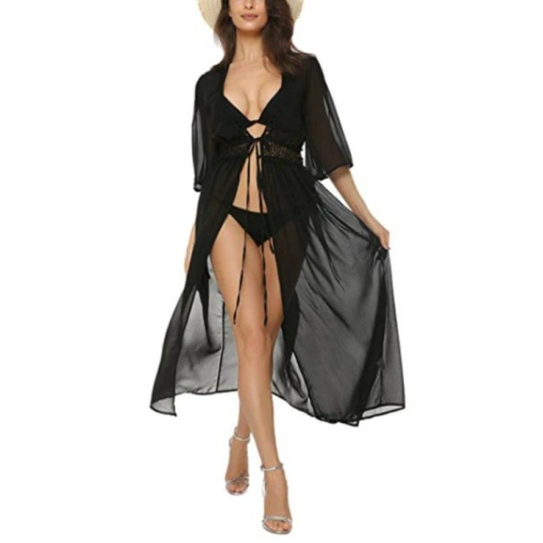 Manta de verano para mujer negro M