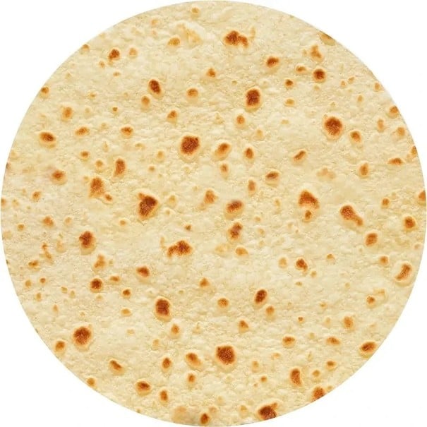 Manta flanela redonda tortilla 150 cm Bege claro tortilha mexicana Taco Grande manta quente para sofá cama piquenique e descanso 1