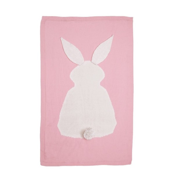 Manta para Crianças com Coelho rosa
