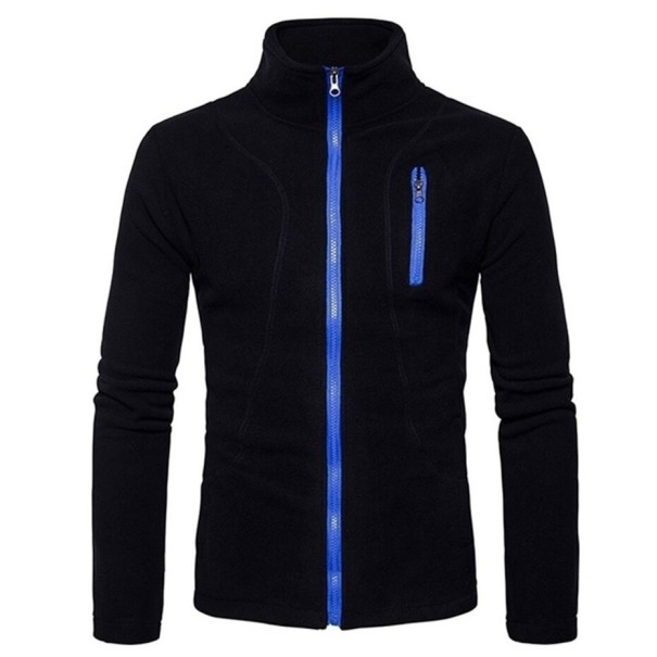 Manteau à zip pour homme F124 noir XL