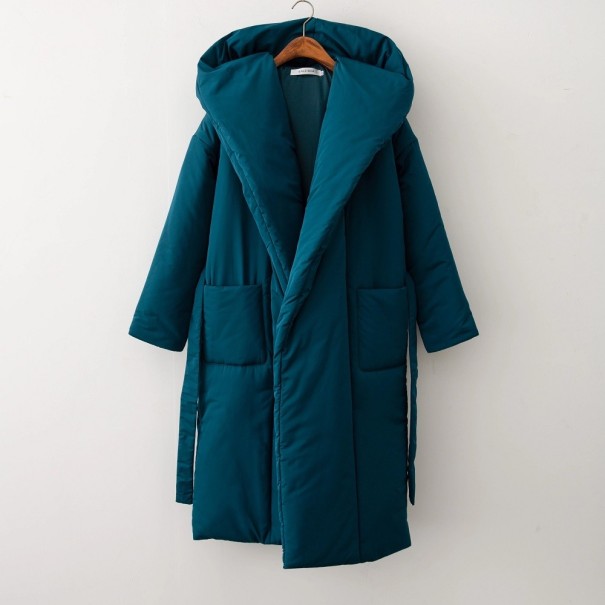 Manteau d'hiver pour femmes P2268 bleu pétrole L