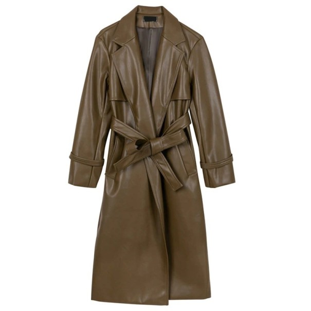 Manteau en cuir pour femme P1734 1