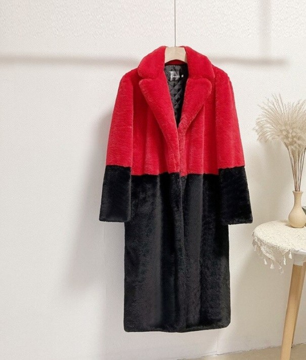 Manteau en fausse fourrure pour femme P1826 XS 8