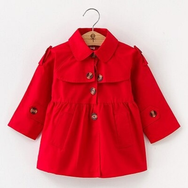 Manteau pour fille L1879 rouge 2