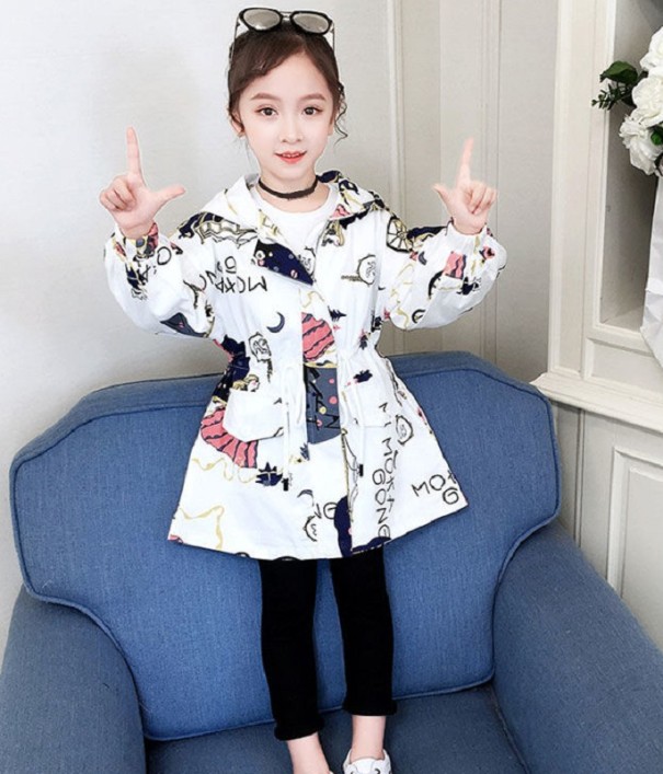 Manteau pour fille L2030 blanc 12