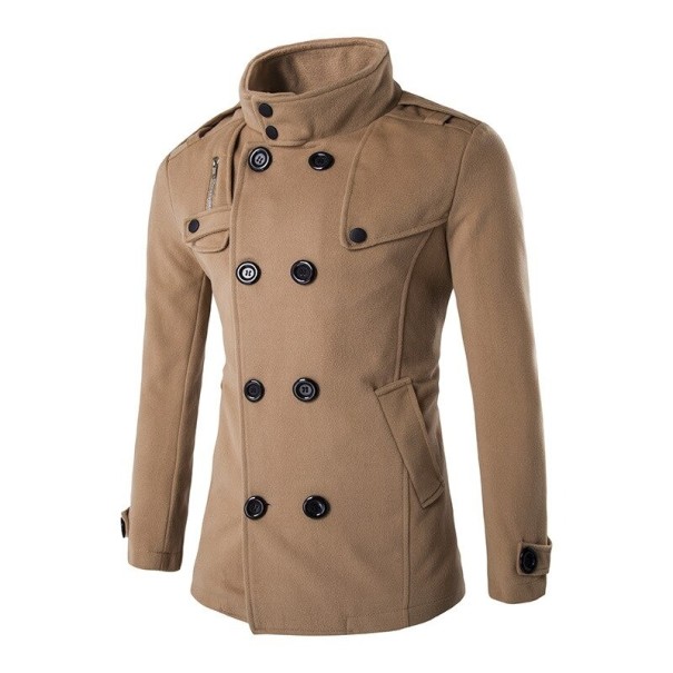Manteau pour homme marron clair XS