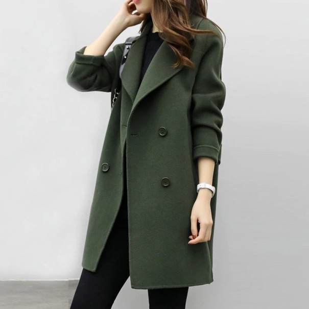 Manteau stylé pour femmes J1846 vert armée XXS