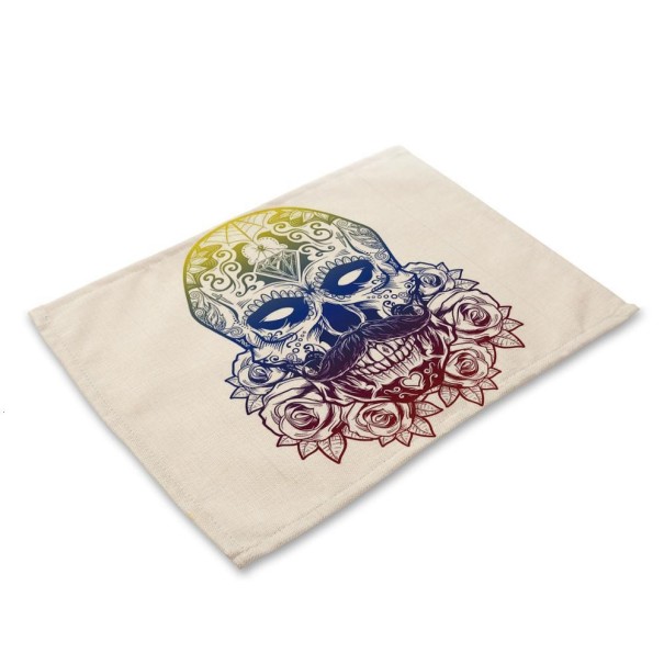Mantel individual con calaveras C241 6