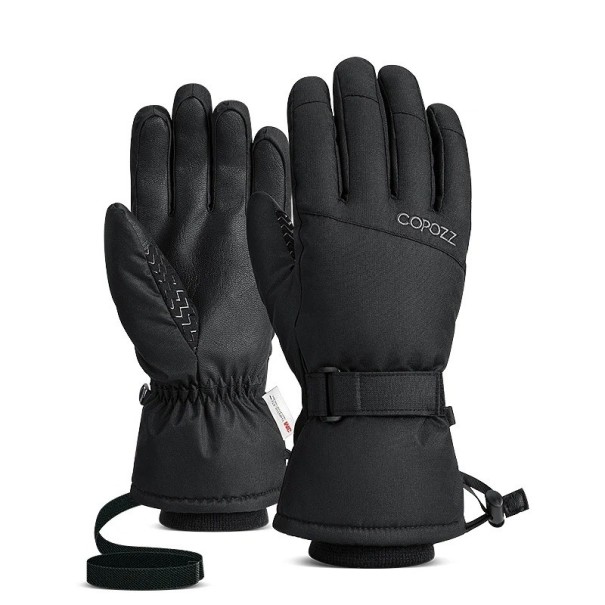 Mănuși calde de iarnă Mănuși de schi unisex Mănuși de zăpadă pentru bărbați și femei Mănuși impermeabile și respirabile de schi snowboard negru S
