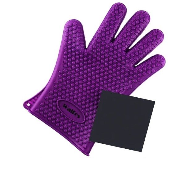 Mănuși de bucătărie din silicon violet
