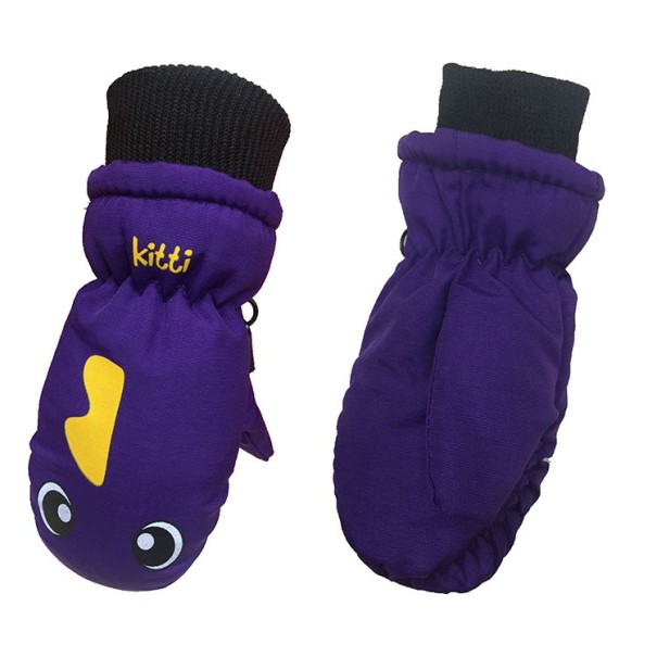 Mănuși de iarnă impermeabile pentru copii J2885 violet