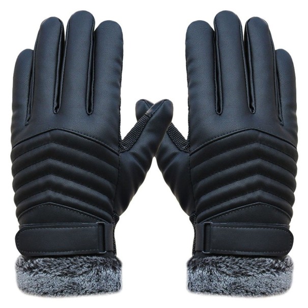 Mănuși de iarnă pentru bărbați din piele artificială 1